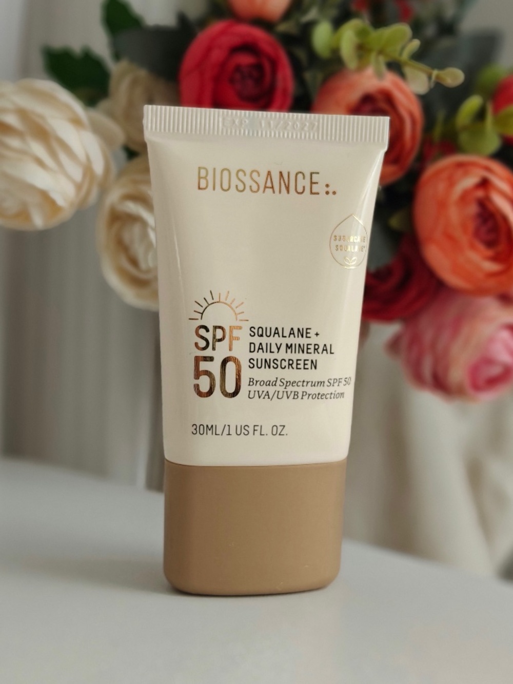 New Biossance Daily Hydration Mineral Face Sunscreen SPF 50 + Squalane 30ml/1oz